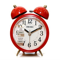 精工（SEIKO）金属铃铛复古学生闹钟 QHK035R(红色)