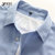 丹杰仕 2016夏季纯色男士短袖衬衫修身休闲大码衬衣青年男DJ46025(湖蓝色)第4张高清大图