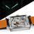 瑞士进口艾戈勒机械表全自动方形皮带男表真皮手表 时尚潮流男士腕表 透底防水(3302A1)第2张高清大图