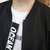 卡郎琪 男士新款时尚修身夹克 字母印花大码男士休闲夹克衫韩版潮男修身立领拉链口袋设计夹克 KLQKX-J35(浅灰色 4XL)第5张高清大图