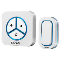 CACAZI卡佳斯 9909 一拖一 门铃无线家用远距离无线门铃不用电线电子遥控门铃防水 老人呼叫器(白色 1)