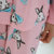 Fenmi芬靡 春秋季韩版女士长袖纯棉睡衣开衫卡通兔子宽松睡衣家居套装(图片色 XL)第4张高清大图